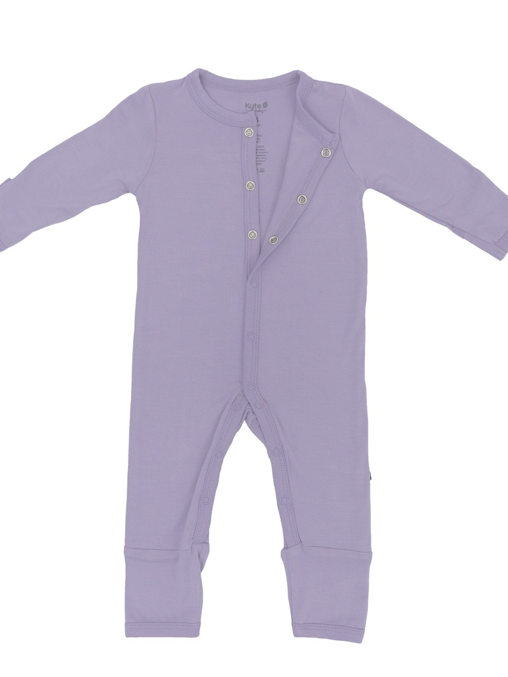 Kyte Baby Long-Sleeve One-Piece Romper in Mauve and Dusty Lavender